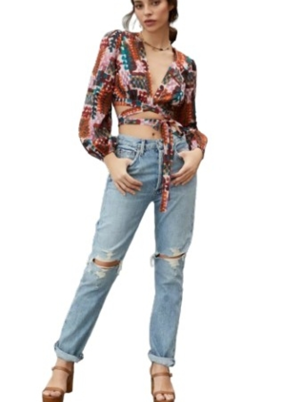 Agolde Lt Blue Denim Riley High Rise Straight Crop Size 28 Button Fly Distressed